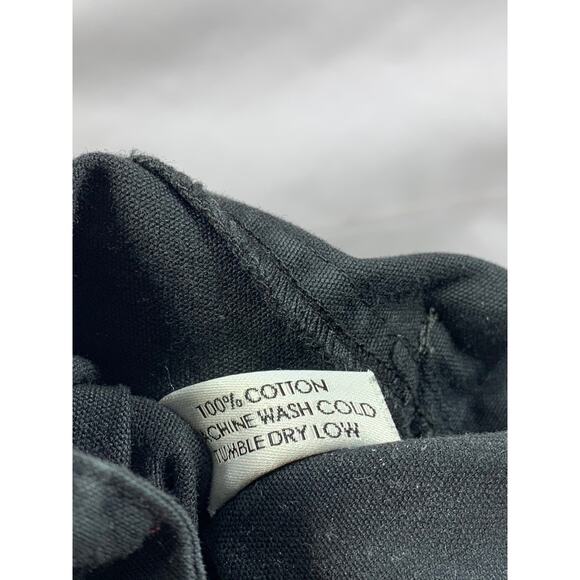 IJJI Unisex Adult Black Canvas Straight-Leg Drawstring Waist Work Pants SZ XS - Picture 9 of 10